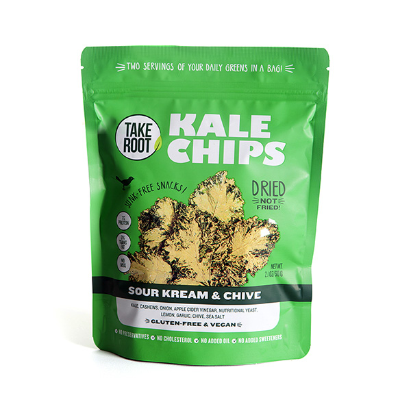 Sour Kream and Chive Kale Chips