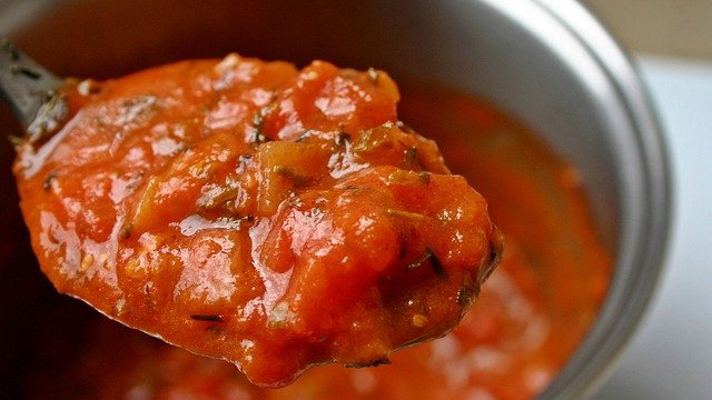 Make a simple tomato sauce for pasta.