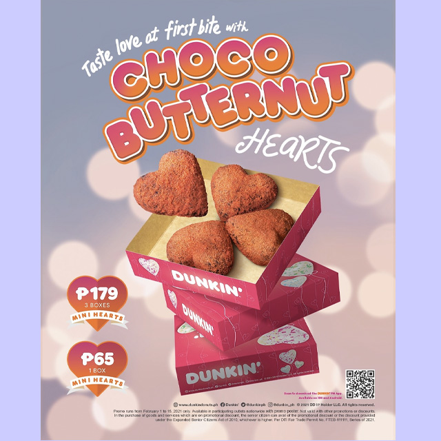 Dunkin Philippines Launches Choco Butternut Hearts