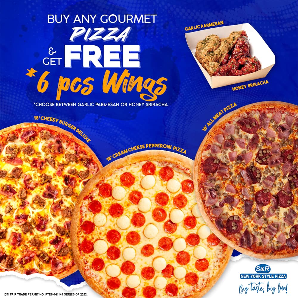 Snr Gourmet Pizza Free Wings Promo 2022 