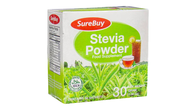 box of stevia sachets