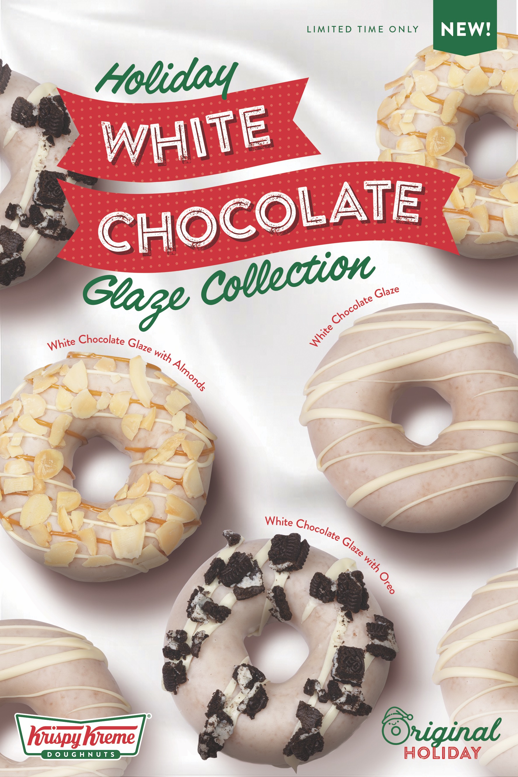 Krispy Kreme Launches Holiday White Chocolate Glaze Collection