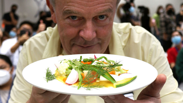 chef alain passard vegetables on a plate