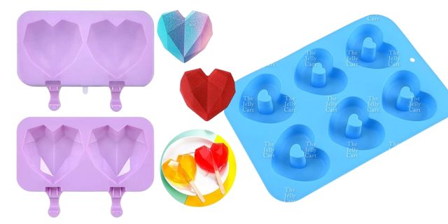 Left: Walfos 3D Diamond Heart Silicone Cake Molds, P233 on Lazada. Right: Heart Doughnut Silicone Molder, P126 on Shopee.